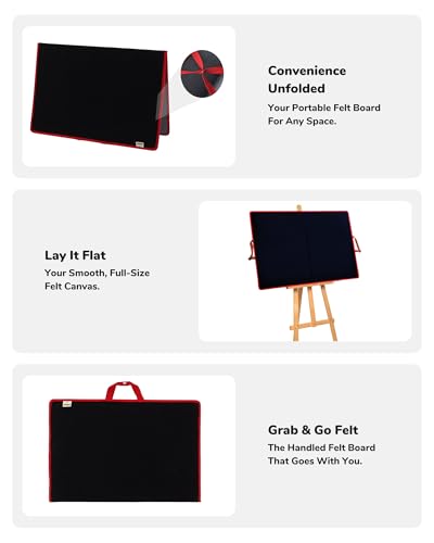 CHEFAN Large Felt Flannel Board 31.5 * 23 in, Foldable Freestanding Story Learning Board for Toddlers, Double-Sided Use for Preschool Classroom, Multi Felt Pieces Can Be Used, Gifts for Kids - size: Extra Large