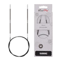 KnitPro Karbonz Fixed Circular Needle 32"(80cm) | US Size 1 (2.25mm) - size: US 1 (2.25mm)