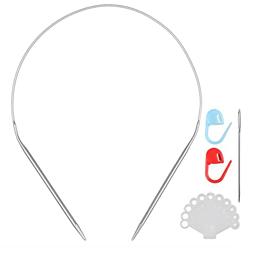 Stainless Steel Circular Knitting Needles Size 8 (5mm) 24inch Length | Stainless Steel Circular Knitting Needles 24inch Length Circular Needle for Handmade Projects DIY Knitting Size 8 (5mm) - size: US 8(5mm) 60mm