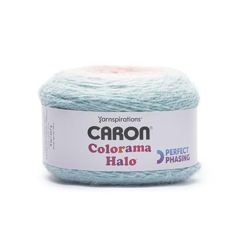 Caron Colorama Halo Cake Ombre Yarn for Crocheting, Rose Garden, 2-Pack | #5 Bulky Yarn, 71% Acrylic 18% Nylon 11% Polyester, Ombre Yarn Cake for Crochet & Knitting, 481 Yards, 227g/8oz per skein - color: ROSE GARDEN