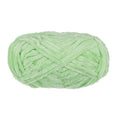 HARFINGTON 1 Skein Velvet Yarn Chenille Yarn 100g/3.5oz 87 Yards Total Length 6# Super Bulky Polyester Soft Blanket Yarn for Knitting Bag Scarf, Light Green - color: Light Green