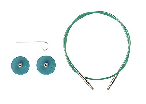 Knit Picks Interchangeable Circular Knitting Needle Cable - 40" Green | For Regular Interchangeable knitting needles, creates 40 inch total length including needle length when attached - size: 40"