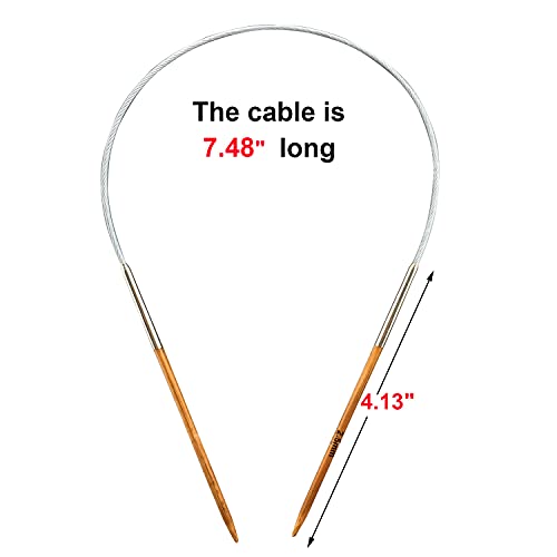 Mdoker Bamboo Circular Knitting Needle Size 2 16 Inch Circular Knitting Needles for Handmade Knitting DIY and Any Weaven Yarn Projects(US Size 2,2.5mm) - size: US-2-(2.5mm)