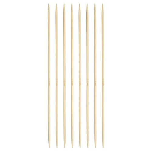 HARFINGTON 8Pcs Bamboo Knitting Needles Double Pointed Size US 2.5(3mm) 7.9 Inch(20cm) Straight for Handmade Creative DIY Knitting Craft Yarn Projects - size: US 2.5(3mm)