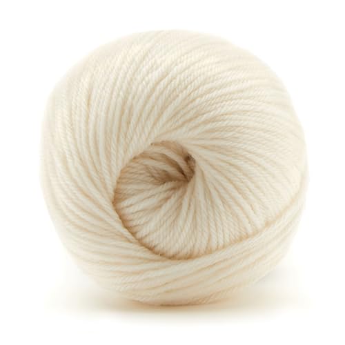Loops & Threads Luxe Merino Solid Yarn - Yarn for Knitting, Crochet, Weaving, and Arts & Crafts - White, Wool Blend, 5.3 oz - color: White