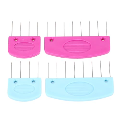 Knit Blocking Combs Stainless Steel and Plastic 20 Pcs for Knitting Crochet Lace Needlework, Dense Spaced Pins for Uniform Stretching and Professional Shaping, Prevent Curling Edge