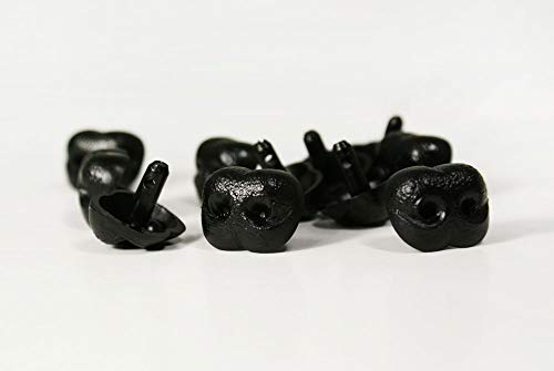 Black Safety Craft Animal Nose for Bear Puppet Doll Made in Japan Style-A 23mm 2pcs/pkg
