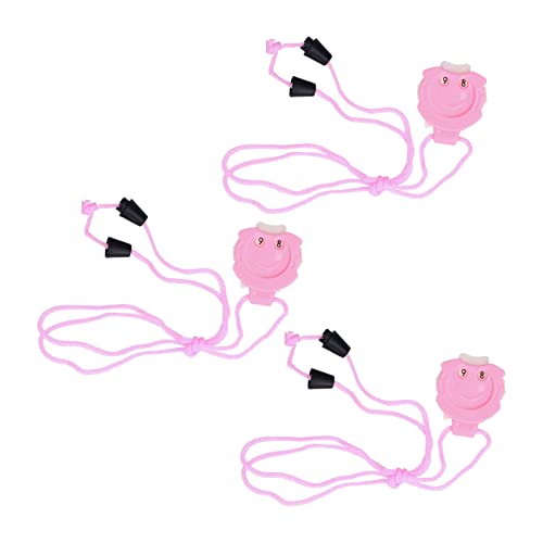 Knitting Stitch Counter, Portable Mini Row Counter Pink Pendant Design for Crochet Knitting Enthusiasts to Improve Efficiency Plastic 4.8cm Length 4cm Width 3Pcs