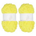 PATIKIL 65 Yards Soft Chunky Fluffy Fuzzy Faux Fur Yarn, 2 Skeins Chunky Fuzzy Yarn Fur Polyester for Crochet Knitting Blankets Scarves Sweaters Hat Shawls, Bright Yellow - color: Bright Yellow