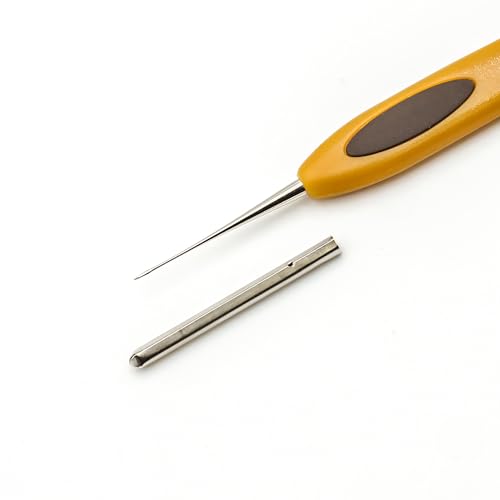 Clover Soft Touch Steel Crochet Hooks, No. 14/0.50mm (1027) - size: 0.50 mm