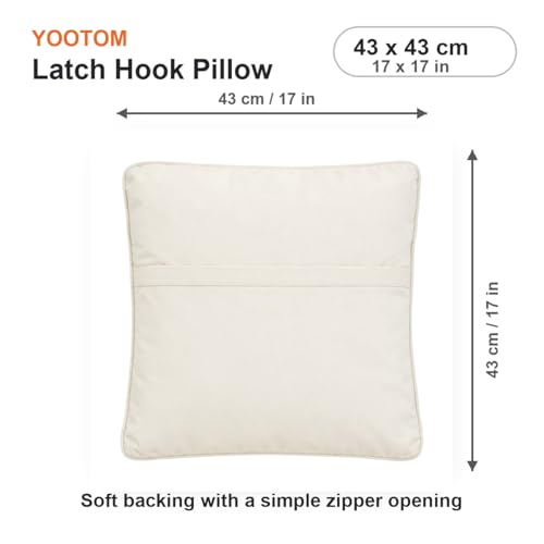 YOOTOM Dragon Latch Hook Kits,Embroidery Pillow Cover Making Kits | 17"x17" Pre-printed Latch Hook Kits,All-in-one DIY crochet Pillow Cover Making Crafts for Adult Beginners - color: Dragon