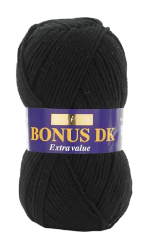 Hayfield Bonus DK - Black (965) - 100g - color: Black