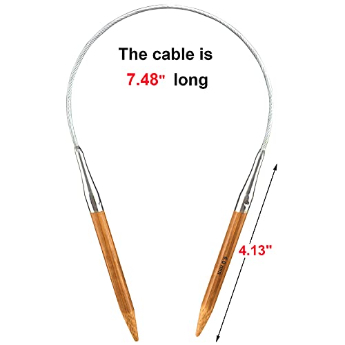 Mdoker Bamboo Circular Knitting Needle Size 10 16 Inch Circular Knitting Needles for Handmade Knitting DIY and Any Weaven Yarn Projects(US Size 10,6mm) - size: US-10-(6mm)