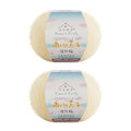 Susan's Family South African Soft Mohair Plus 2x20g/284Yds-Pastel Yellow | Soft and Durable Cobweb Weight Yarn, 56% Mohair 29% Nylon 13% Wool, 2x20g , 284Yds , for Knitting, Crochet and Crafts - color: 03#Pastel Yellow