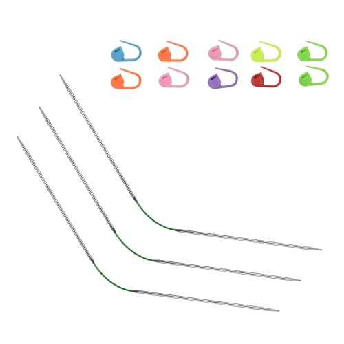 US1/2.25mm9-inchFlexibleCircular Double-Pointed KnittingNeedles,3-Piece Set | Perfect for knitting socks, stuffed animals, fingerless gloves, coasters, and other small, delicate knitting projects - size: 2.25MM