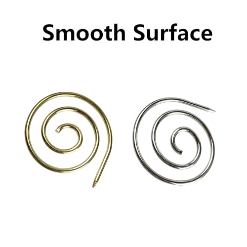 pson 2PCS Spiral Cable Needles Set, Metal Cable Needles, Smooth Curved Design for Wool Projects, Knitting, Yarn Sewing (Gold&Silver)
