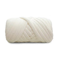 Velvet Chunky Yarn Bulky Giant Arm Knitting Yarn, Super Soft Jumbo Tube Weight, Fluffy DIY Crochet Hand Making Washable for Blanket, Pet Bed, Rugs Pillow (2.2lb-Milk White) - color: Milk White, size: 2.2LB