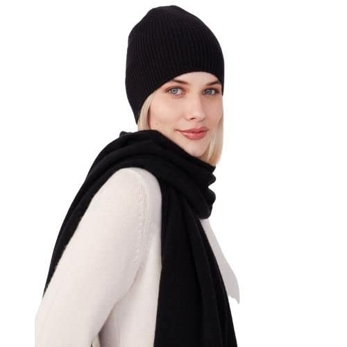 Cashmere Knitted Scarf for Women by Style Republic - color: Black