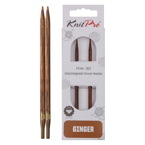 KnitPro Ginger Interchangeable Circular Needles 5" (13cm) | US Size 6 (4mm) - size: US 6 (4mm)