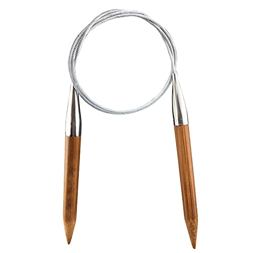 Weabetfu Bamboo Circular Knitting Needle,60-inch Length for Handmade Creative DIY and Any Weave Yarn Projects,US Size 15(10mm) - size: US 15(10mm)
