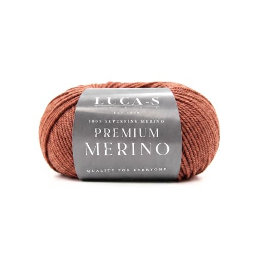 Premium Merino Yarn 4Ply Wool, Set of 10 Superwash Baby Merino - 100% Pure Extra Fine Merino Knitting Crochet Wools 50G Ball - color: Canyon Clay (27), size: 10 Units