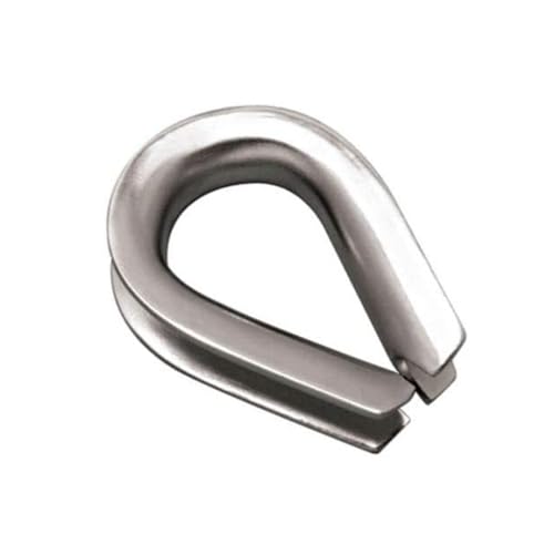 MarineNow 316 Stainless Steel Rope Thimble – Marine Grade, Corrosion Resistant – Prevents Rope Wear/Chafing – Choose Size (5/16", 3/8", 1/2", 5/8", 3/4", 7/8", 1") & Pack (1, 2, 5, or 10) - style: 01-Pack