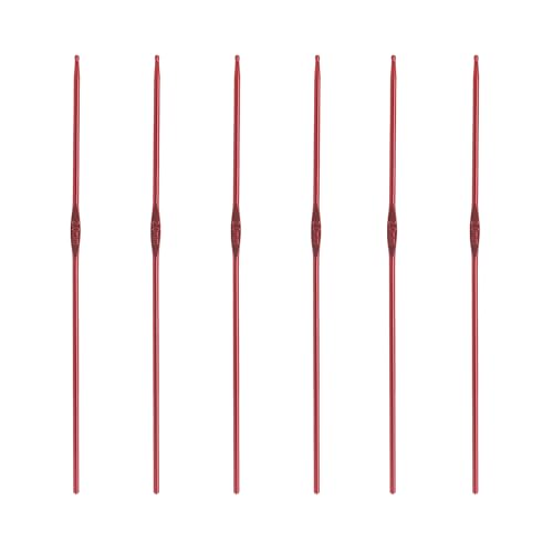 Skweawert 6Pcs 2mm Stainless Steel Crochet Hook | Bulk Hand Needles, for Beginners, Women, College Students, Crocheters - size: 2mm
