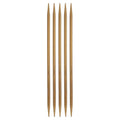 HARFINGTON 5Pcs Bamboo Knitting Needles Double Pointed Size US 5(3.75mm) Carbonized 6 Inch(15cm) Straight for Handmade Creative DIY Knitting Craft Yarn Projects - size: US 5(3.75mm)
