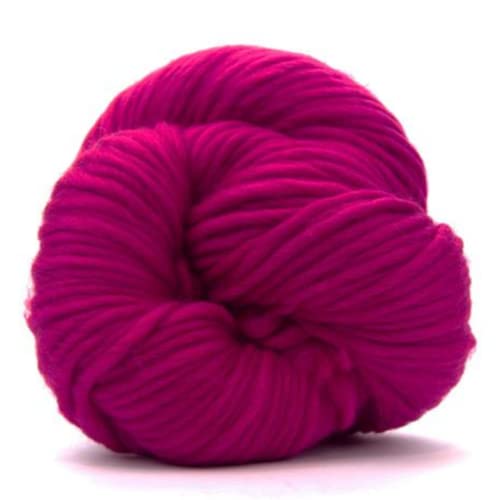 Revolution Fibers | Premium Super Bulky Merino Wool | 100-Grams Chunky Weight, Thick Wool for Knitting, Crochet, Baby Blanket, Dyed, Felting, Weaving (Raspberry Pink) - color: Raspberry Pink