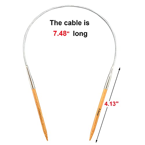 Mdoker Bamboo Circular Knitting Needle Size 4 16 Inch Circular Knitting Needles for Handmade Knitting DIY and Any Weaven Yarn Projects(US Size 4,3.5mm) - size: US-4-(3.5mm)