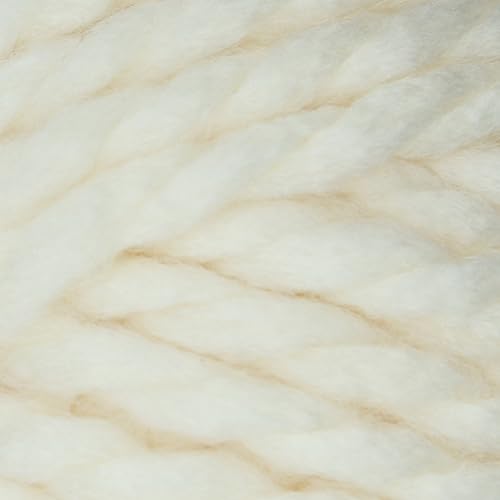 Estako Cozy Thick & Quick Yarn, 20% Wool 80% Acrylic, Super Bulky #6, Cream | chunky, soft, hand knitting, blankets, crocheting, weight 6, 100 g, 65 yds, scarves, sweaters - color: 50299 - Cream, size: 1 Skein