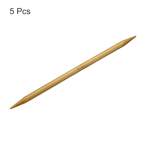 HARFINGTON 5Pcs Bamboo Knitting Needles Double Pointed US 11(8mm) 7.9 Inch(20cm) Straight for Handmade Creative DIY Knitting Craft Yarn, Yellow - color: Yellow, size: US 11(8mm)