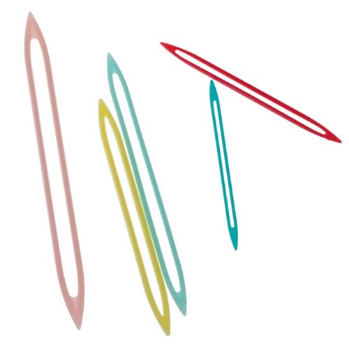 XGNG 3 Packs 15 PCS Plastic Fish Shaped Thick Yarn Needles Large Eye Finishing Yarn Needles Knitting and Crocheting Tools for Making Sweaters Doll Clothes