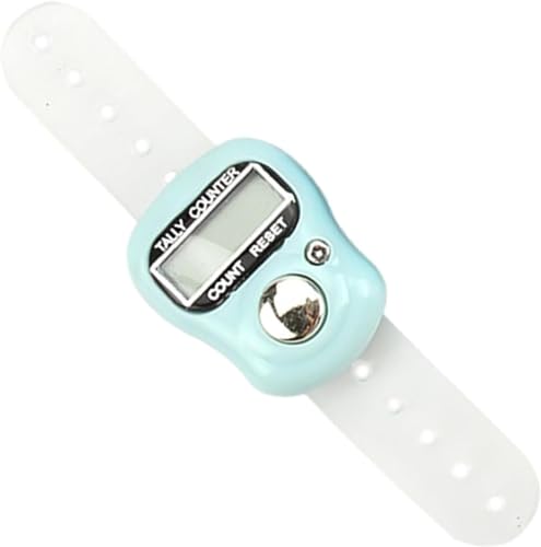 Light green Electronic Finger Counter, Portable Number Clicker Counter For Golf Adjustable Resettable Finger Tally Counter With Digital Display Counters Clickers For Knitting, Coaching Accessories