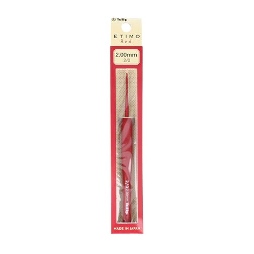 Tulip Etimo Red Crochet Hook Soft-Grip 2.00mm - 1pc - color: Red, size: 2.00mm