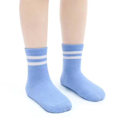 COUVER Baby Non Slip Grip Ankle Socks with Non Skid Soles for Infants Toddlers Kids Boys Girls - color: Girls Stripes, size: 0-12 Months