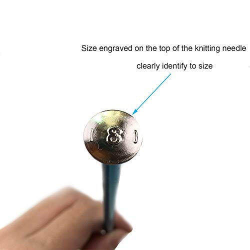 Weabetfu Aluminum Metal Knitting Needle,Colored Straight Single Pointed,10-inch Length for Handmade DIY Knitting,Size US 8(5.0mm) - color: Gold, size: US 8