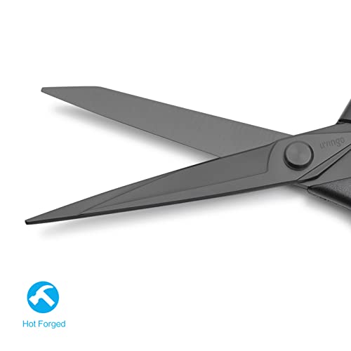 LIVINGO Fabric Scissors 9.5" Heavy Duty Tailor Shears Black | Forged Steel Construction, Titanium Blade Coating, Smooth Handle Design, Sewing Home Office Craft Use - color: Light Black/Black, size: 9.5"