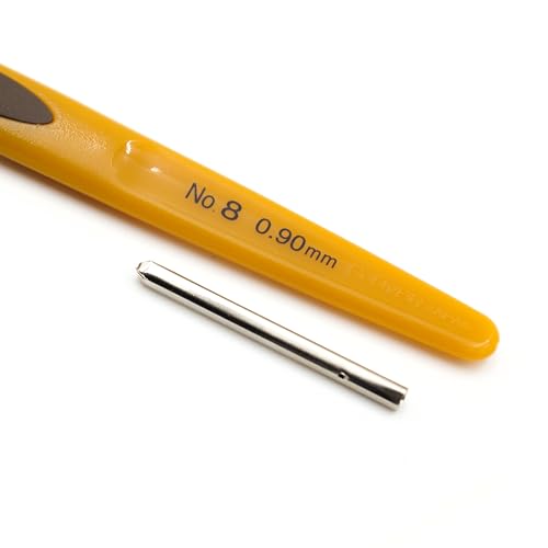 Clover 1024 Soft Touch Steel Crochet Hooks, No. 8/0.90mm - size: 0.90 mm