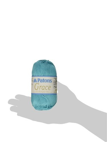 Patons Grace Yarn, 1.75 oz, Aquifer, 1 Ball (Pack of 2) - color: Aquifer, size: 2 Pack