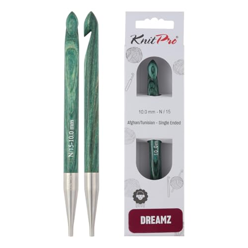 KnitPro Dreamz Afghan/Tunisian Crochet Hook | US Size N (10mm) - size: N (10.00 mm)