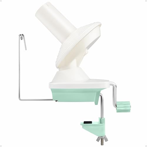 Adhafera Yarn Winder, Ball Winder for Crocheting, Yarn Spinner for Knitting | 4oz, Durable ABS Plastic, Manual, Easy to Use, Quick Install, Protable, The Helper for Yarn Collection Lovers - color: Green Winder