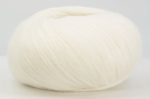 (Set of 3) Baby Alpaca Merino Wool Yarn [426 Yards Total] Ivory, #4 Worsted - color: Ivory