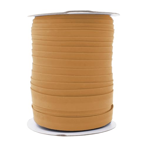 Mandala Crafts 55 Yds 5/8 Inch Camel Double Fold Bias Tape for Sewing | Machine Washable Binding Tape for Quilting, Hemming, Seams, Fabric Piping, All Fabrics & Denim, Indoor & Outdoor - color: Camel, size: 5/8 Inch 55 Yards