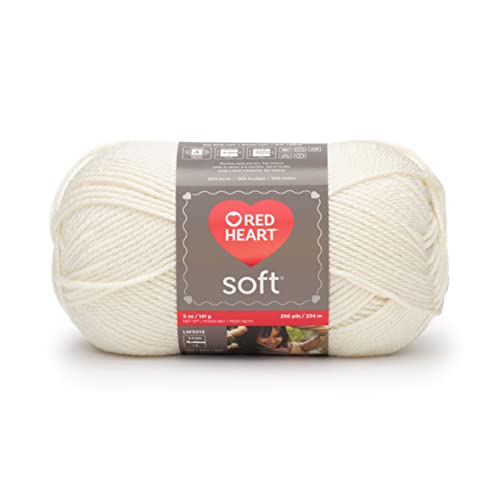 Red Heart Soft Yarn for Crocheting and Knitting, Off White, 3-Pack - color: Off White, size: 3 Pack