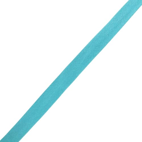 Mandala Crafts 55 Yds 1 Inch Aquamarine Double Fold Bias Tape for Sewing | Machine Washable Binding Tape for Quilting, Hemming, Seams, Fabric Piping, All Fabrics & Denim, Indoor & Outdoor - color: Aquamarine, size: 1 Inch 55 Yards