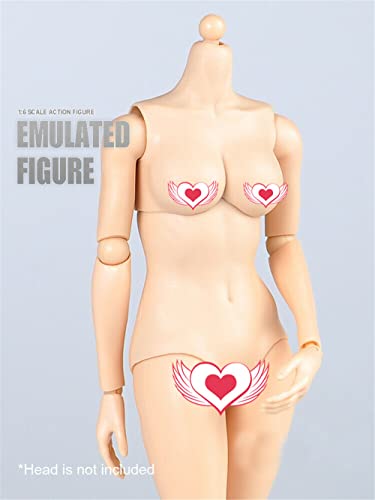 1/6 Scale Female Figure Body, 12inch Suntan Skin Huge Bust Flexible Doll | 1:6 Scale Female Body,Half-Seamless,Articulated Action Figure with Replacement Hands for Custom Painting Photography Display - color: Suntan Skin-super Large Bust