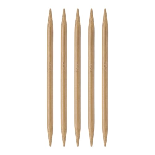 HARFINGTON 5Pcs Bamboo Knitting Needles Double Pointed Size US 10.5(7mm) Carbonized 6 Inch(15cm) Straight for Handmade Creative DIY Knitting Craft Yarn Projects - size: US 10.5(7mm)
