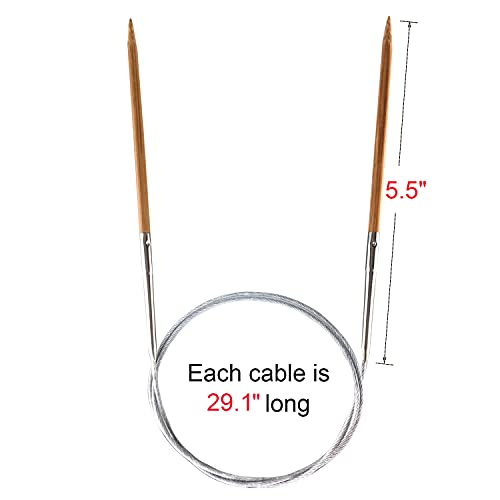 Weabetfu Bamboo Circular Knitting Needle,40-inch Length for Handmade Creative DIY and Any Weave Yarn Projects,US Size 6(4mm) - size: US 6(4mm)