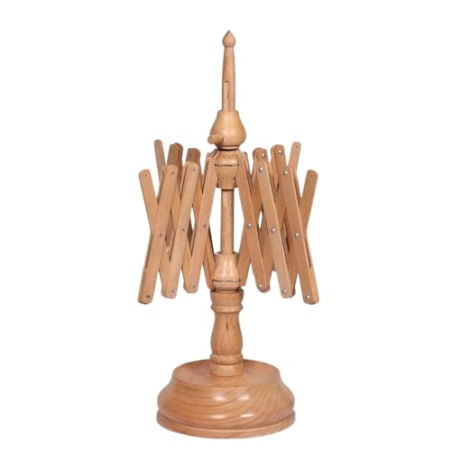Handcrafted Jumbo Rosewood Yarn Winder & Swift Set – Large Capacity Wooden Ball Winder for Knitting & Crocheting, Heavy Duty Tabletop Yarn Swift and Ball Winder - color: Beechwood Swift